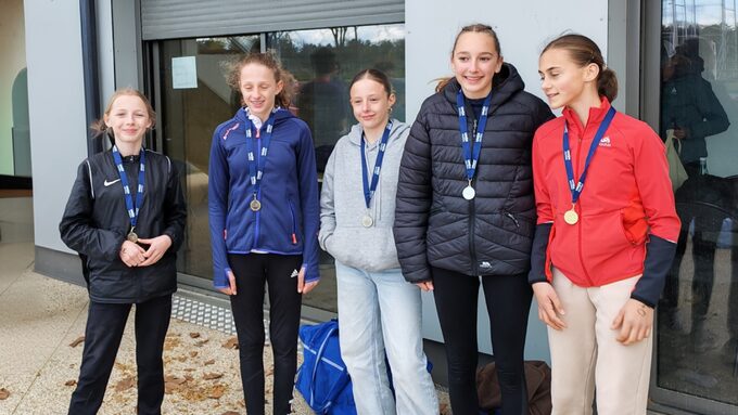 Le podium des benjamines